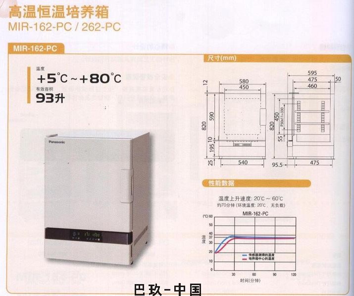 桌面日本松下恒温培养箱使用说明产品图