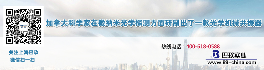 加拿大科学家在微纳米光学探测方面研制出了一款光学机械共振器